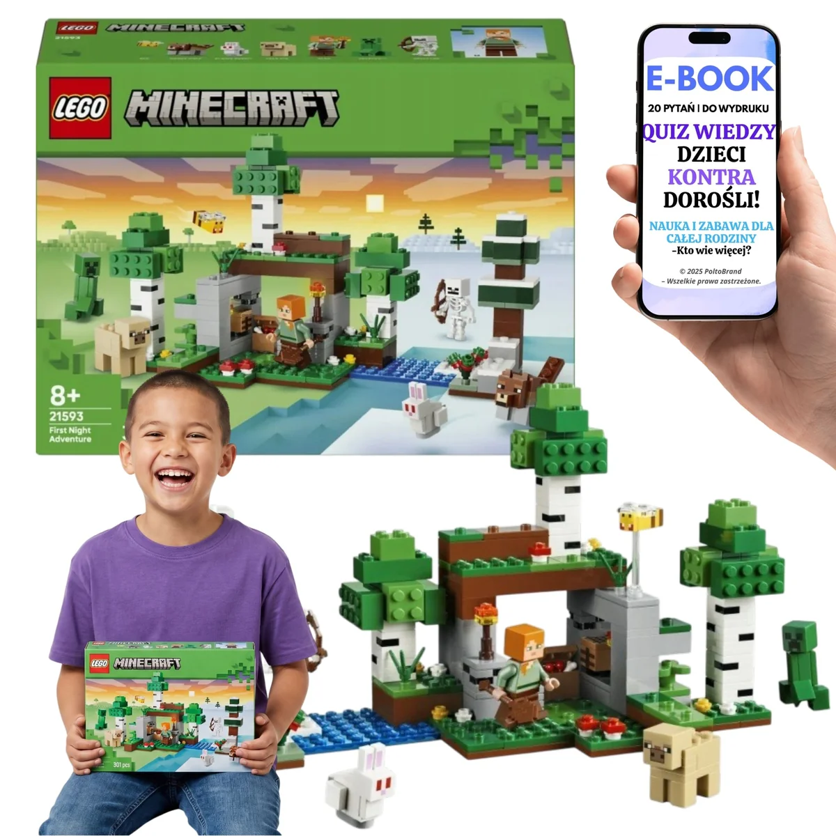 LEGO Minecraft 301el Schronienie Creeper Kolekcjonerski 21593