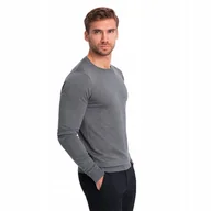 Swetry męskie - Klasyczny sweter męski szary wygodny elegancki Ombre V1 OM-SWBS-0106 r. XXL - miniaturka - grafika 1