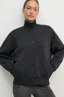 Bluzy damskie - Under Armour bluza Icon Fleece Varsity damska kolor czarny gładka 1386502 - miniaturka - grafika 1