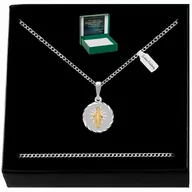 Biżuteria dla dzieci - Srebrny Łańcuszek Pancerka + Medalik Pr. 925 Prezent Na Komunię / Chrzest - miniaturka - grafika 1