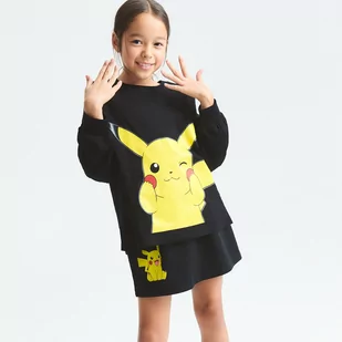 Reserved - Dzianinowa spódnica Pokémon - Czarny - Sukienki i spódniczki dla dziewczynek - miniaturka - grafika 1