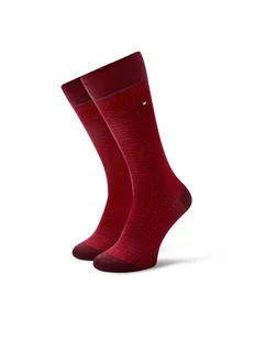 Tommy Hilfiger Skarpety Wysokie Męskie 701230606 Czerwony - Skarpetki męskie - miniaturka - grafika 1