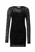 Sukienki - NOISY MAY CZARNA SUKIENKA MINI Z EFEKTOWNYM HAFTEM I DŁUGIM RĘKAWEM M XQA - miniaturka - grafika 1
