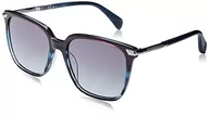 Okulary przeciwsłoneczne - rag & bone RNB1066/S Okulary, Blue Violet Horn, 55 dla kobiet, Niebieski Fioletowy Horn - miniaturka - grafika 1