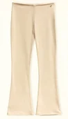 Spodnie damskie - Patrizia Pepe Beżowe Dzwony Materiałowe Spodnie Dziecięce 133/135 Cm Kyb - miniaturka - grafika 1