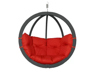 Fotel Hamakowy Drewniany, Czerwony Swing Chair Single (3) Antracyt - Hamaki - miniaturka - grafika 1