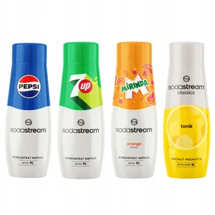 SODASTREAM Pepsi + 7UP + Mirinda + Tonic syropy do saturatora 4 szt. - Syropy i koncentraty owocowe - miniaturka - grafika 1