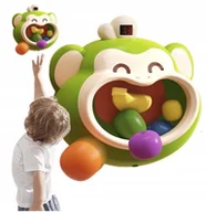 Zabawki interaktywne dla dzieci - Interaktywna Zabawka Małpa Koszykówka Traf Do Celu Dla Dzieci Owoce Warzywa - miniaturka - grafika 1