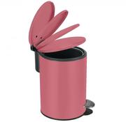 Kosze na śmieci - Kleine Wolke Silence Kosz łazienkowy różowy wkład/ciche zamykanie 3 litry - miniaturka - grafika 1