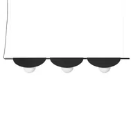 Lampy sufitowe - Lampa wisząca potrójna Sallo SAC322P0 nad stół metalowa czarna - miniaturka - grafika 1