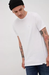Koszulki męskie - Etnies t-shirt bawełniany kolor biały gładki - grafika 1