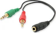 Kable komputerowe i do monitorów - Kabel Equip Equip Audio Splitter Y-Kabel female -> 2x male - miniaturka - grafika 1