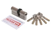 Zamki i wkładki - Wkładka bębenkowa atestowana HUSAR S8 30/45 z zębatką nikiel satyna kl. C, 6 kluczy - miniaturka - grafika 1