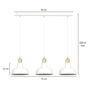 Emibig Ibor lampa wisząca 3-punktowa biała 1043/3 1043/3 - Lampy sufitowe - miniaturka - grafika 6