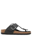 Klapki i japonki damskie - Birkenstock Japonki Gizeh Big Buckle 1023337 Czarny - miniaturka - grafika 1