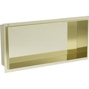 Półki łazienkowe - Mexen X-Wall-NR półka wnękowa bez kołnierza 45 x 20 cm, złota - miniaturka - grafika 1