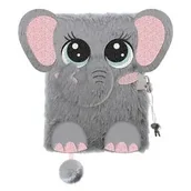 Notesy i bloczki - Pamiętnik A5 Włochacz z kłódką 3D My Little Friend Elephant 96 k. - ST-Majewski - miniaturka - grafika 1