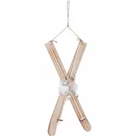 Ozdoby bożonarodzeniowe - Zawieszka świąteczna Narty led beżowe - miniaturka - grafika 1