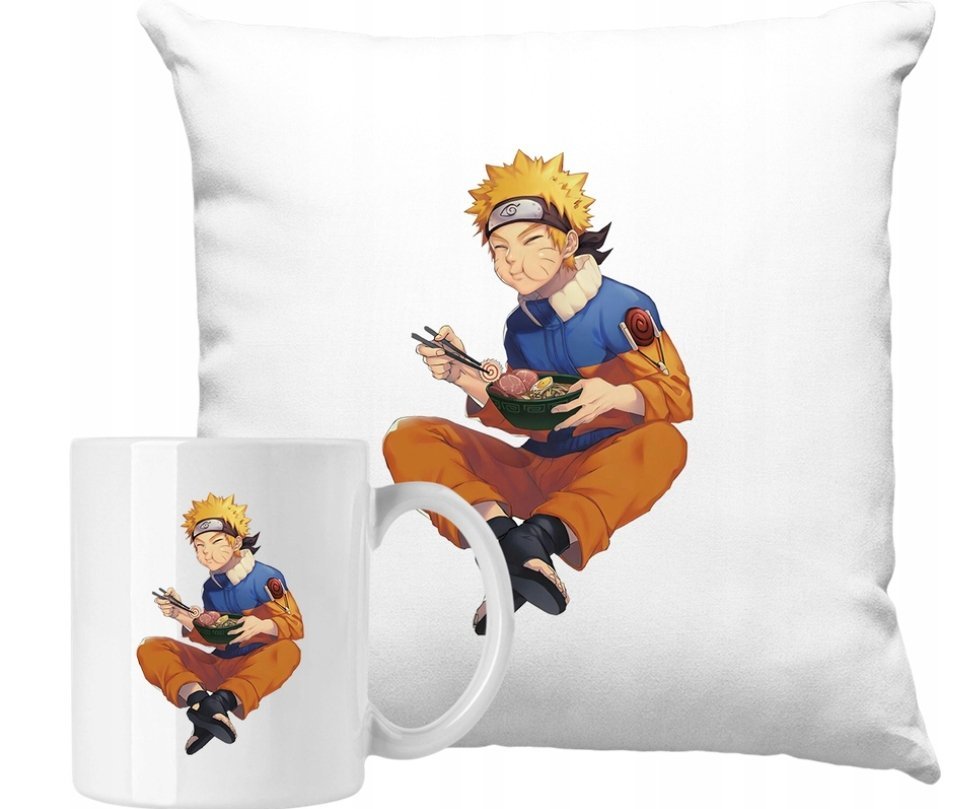 ZESTAW PODUSZKA + KUBEK Naruto Anime Pomysł na Prezent +IMIĘ #12