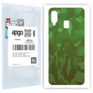 Szkła hartowane na telefon - Folia naklejka skórka strukturalna na TYŁ do Samsung Galaxy A40 -  Moro | Camo Zielony - apgo SKINS - miniaturka - grafika 1