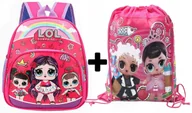 Plecaki szkolne i tornistry - Plecak przedszkolny LOL SURPRISE do szkoły dla dzieci dziewczynki + WOREK - miniaturka - grafika 1