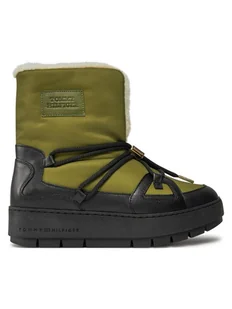Tommy Hilfiger Śniegowce Tommy Essential Snowboot FW0FW07504 Zielony - Śniegowce damskie - miniaturka - grafika 1