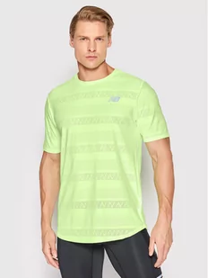 New Balance Koszulka techniczna Speed MT13277 Zielony Athletic Fit - Koszulki sportowe męskie - miniaturka - grafika 1