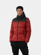 Kurtki męskie - 4F Kurtka zimowa 4FAW23TDJAM243 Czerwony Regular Fit - miniaturka - grafika 1