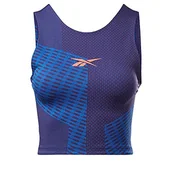 Koszulki i topy damskie - Reebok Damski top Ts Seamless Crop Top Q1 fioletowy Drkorc L - miniaturka - grafika 1
