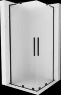 Kabiny prysznicowe - Mexen Velar L Duo kabina prysznicowa rozsuwana 100x100 cm, szron, czarna - 871-100-100-02-33-70 - miniaturka - grafika 1