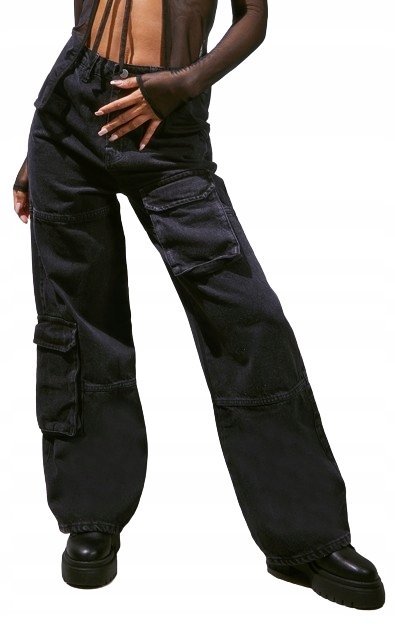 PRETTYLITTLETHING JEANSY DAMSKIE CZARNE 40 EKW