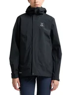 Kurtki i kamizelki sportowe damskie - Haglöfs Kurtka funkcyjna "Koyal Proof" w kolorze czarnym - miniaturka - grafika 1