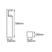 Lampy ogrodowe - OSRAM Słupek oświetleniowy LED ENDURA STYLE PYRAMID, stal nierdzewna, IP44 PYRAMID, aluminiowy / szary / cynkowy, stal szlachetna, nowoczesny - miniaturka - grafika 1