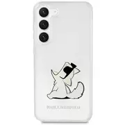 Etui i futerały do telefonów - Etui ochronne na telefon Karl Lagerfeld KLHCS23MCFNRC do Samsung Galaxy S23+ Plus S916 transparent hardcase Choupette Fun - miniaturka - grafika 1