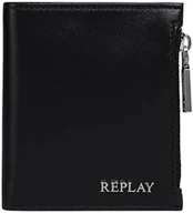 Portfele - REPLAY Męski portfel na akcesoria podróżne FM5335, 0094 Silver Black, 0094 Silver Black, jeden rozmiar - miniaturka - grafika 1