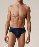 Majtki męskie - SLIPY ATLANTIC 3MP-205 JZ25 GRAJ/GRA/BRA (kolor granat jasny- granat- brąz, rozmiar XXL) - miniaturka - grafika 1