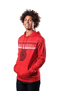 Unk NBA Męska bluza z kapturem Midtown męska NBA polarowa bluza z kapturem Czerwony S - Bluzy męskie - miniaturka - grafika 1