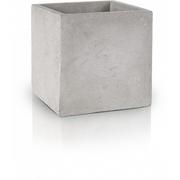 Donice - Osłonka doniczki kwadratowa wewnętrzna 16 cm szary beton - miniaturka - grafika 1