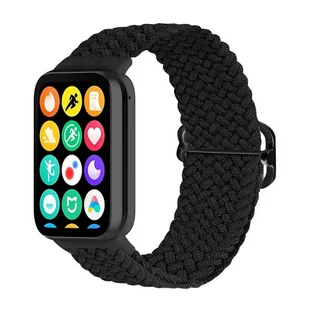 Opaska pasek bransoletka NYLON LOOP Xiaomi Mi Band 8 PRO / Redmi Watch 4 czarny - Akcesoria do smartwatchy - miniaturka - grafika 1