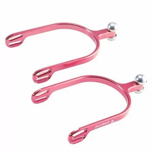 Jin Stirrup Ostrogi aluminiowe Long- fuxia- - Akcesoria jeździeckie - miniaturka - grafika 1