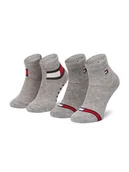 Skarpetki dla dzieci - Tommy Hilfiger Zestaw 2 par wysokich skarpet dziecięcych 100002319 Szary - miniaturka - grafika 1