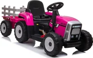 Pojazdy elektryczne dla dzieci - Lean Sport Traktor na Akumulator z Przyczepą XMX611 Różowy - miniaturka - grafika 1