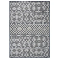 Dywany zewnętrzne - vidaXL Dywan zewnętrzny o płaskim splocie, 120x170 cm, niebieskie pasy - miniaturka - grafika 1