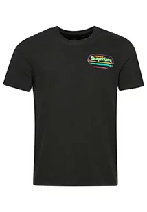 Superdry Koszulka męska z nadrukiem, Washed Black, M - Koszulki męskie - miniaturka - grafika 1