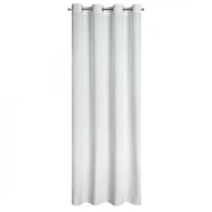 Zasłony - Zasłona 140x250 Rosa biała welurowa gotowa na przelotkach - miniaturka - grafika 1