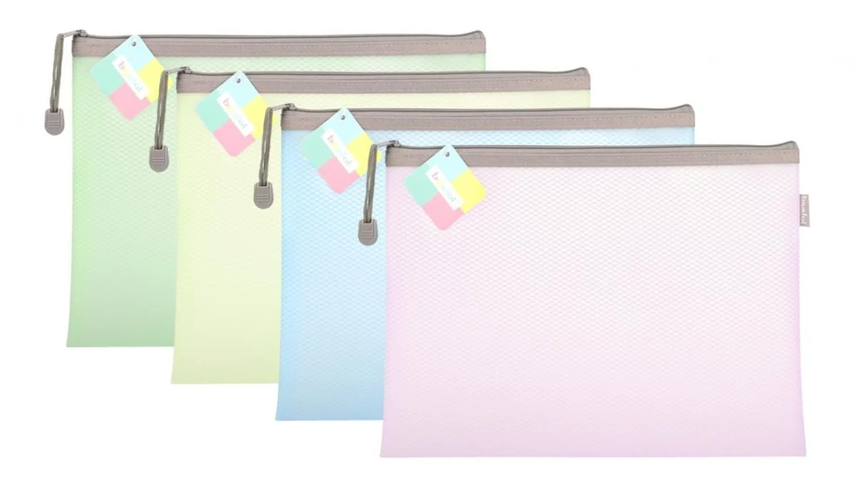 Saszetka na zamek A4 EVA pastel mix (10szt)