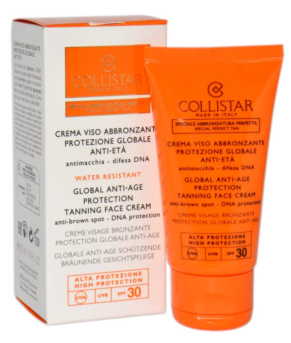 Collistar Sun Protection przeciwstarzeniowy krem do opalania SPF 30 Global Anti Age Protection Tanning Face Cream) 50 ml