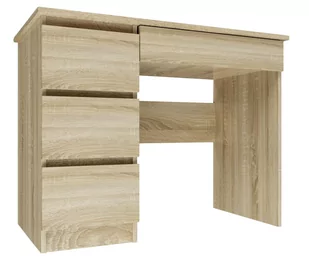 TopeShop Biurko do biura, szkolne, 4 szuflady, mijas, lewe, dąb sonoma - Biurka - miniaturka - grafika 2