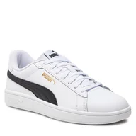 Półbuty męskie - Sneakersy Puma Smash 3.0 390987-11 Puma White/Puma Black/Puma Gold - miniaturka - grafika 1
