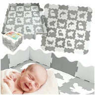 Maty piankowe - Mata piankowa kojec podłogowa puzzle piankowe edukacyjna 162x162 cm duża - miniaturka - grafika 1